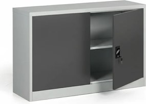 Metalowa szafa, demontowana, 1 półka, 1200 x 800 x 400 mm, ciemnoszara