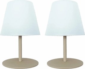 Set of 2 wireless table lamps H16CM TWINS