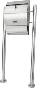 Skrzynka na listy stojąca ze stali nierdzewnej 126 cm