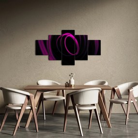Obraz - fioletowe kresek (125x70 cm)