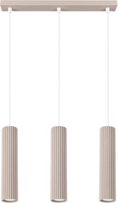 Loftowa potrójna lampa wisząca taupe W8-T29