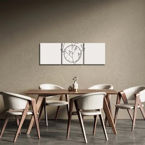 Obraz - Kwiat łąkowy N⁰3 (z zegarem) (90x30 cm)