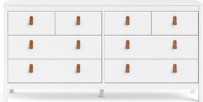 Elegancka komoda pokojowa z szufladami Madrid 4+4 biały mat