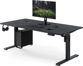 Duże biurko sit-stand do pracy Aria 160×80 cm, antracyt