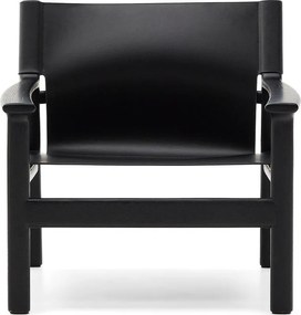 Czarny skórzany fotel Jan – Kave Home