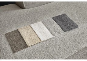 Jasnoszary podnóżek modułowy z materiału bouclé Megeve – Bobochic Paris