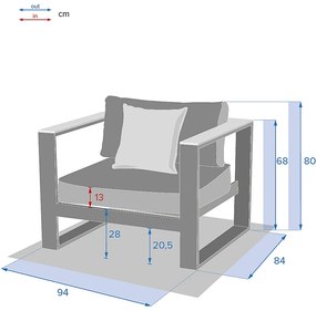 Komplet aluminiowy dla 5 osób TANZANIA