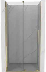 Mexen Velar drzwi prysznicowe rozsuwane 120 cm, transparent, złote - 871-120-000-01-50