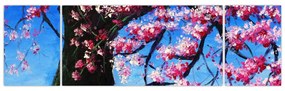Obraz malowanego kwiatu wiśni (170x50 cm)