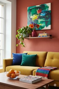 Zestaw dwóch półek ściennych loft dąb craft złoty 50 cm P2-P83