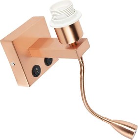 Nowoczesna miedziana lampa ścienna z elastycznym ramieniem - Brescia Combi
