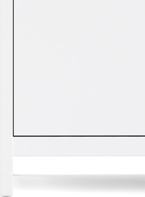 Trzydrzwiowa szafa ubraniowa na nóżkach Madrid 3D biały mat