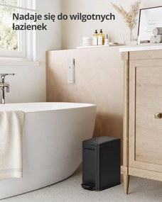 Kosz na śmieci do łazienki NORD, 5 l, czarny SongmicsHome