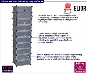 Czarna wysoka szafka na obuwie - Ofos 3X