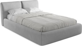 Łóżko 160 x 228 - z tkaniny szenilowej - grafitowy - HOKU