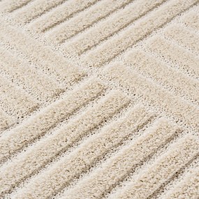 Dywan nowoczesny Art 3D Kwadraty kremowy 60 cm x 110 cm