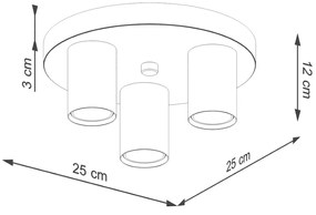 Plafon LAGOS 3P czarny SOLLUX  LIGHTING