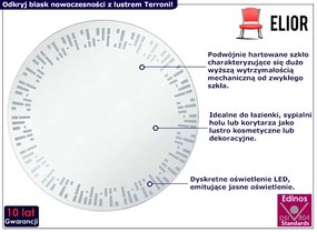 Okrągłe lustro z oświetleniem LED Vinatis