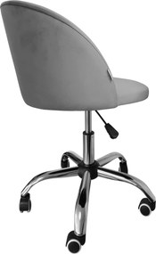 Fotel obrotowy COLIN krzesło biurowe fotel ergonomiczny do biurka : Kolor Stelaża - Chrom, Kolor tkaniny - VELVET - MG17, Typ siedziska - Siedzisko obrotowe 360°, Typ tkaniny - Velvet