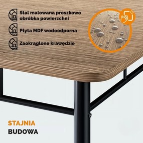 Zestaw jadalniany LEO, 5-częściowy, czarny/brązowy Casaria