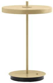 Jasnożółta metalowa lampa stołowa LED z metalowym kloszem (wysokość 31 cm) Asteria Move – UMAGE