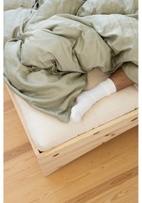 Łóżko dwuosobowe z litego drewna sosnowego bez zagłówka 160x200 cm w naturalnym kolorze Orbit – Karup Design