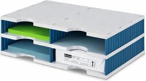 Moduły sortujące, 4 przegrody, niebieskie