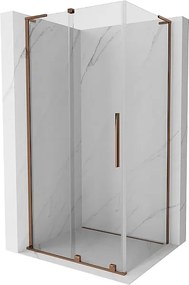 Mexen Velar L kabina prysznicowa rozsuwana 100 x 110 cm, transparent, różowe złoto - 871-100-110-03-60