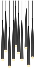 Czarna lampa wisząca LED ø 30 cm Cala – Trio Select