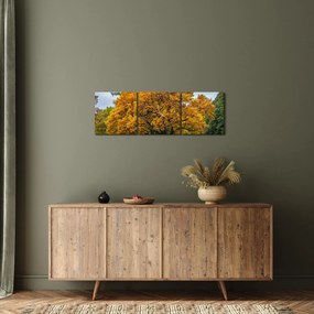 Obraz drzewa (z zegarem) (90x30 cm)