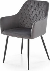 Krzesło tapicerowane K558 VELVET szare