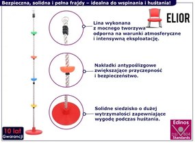 Linka wspinaczkowa z kolorowymi nakładkami - Warsa