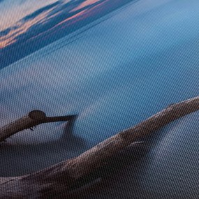 Obraz plaży o zachodzie słońca (125x70 cm)