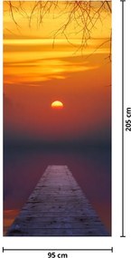 Fototapeta na drzwi - Most o zachodzie Słońca (95x205cm)