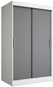 Szafa przesuwna biały + antracyt 120 cm - Erco 3X