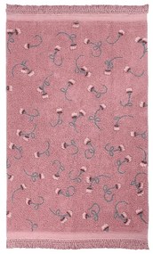 Różowy bawełniany dywan dziecięcy tkany ręcznie odpowiedni do prania 140x210 cm English Garden Ash Rose – Lorena Canals