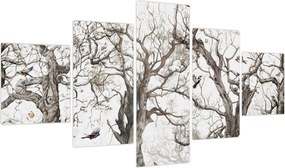 Obraz - Wzór lasu, rysunek (125x70 cm)