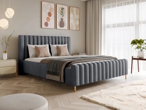 Łóżko tapicerowane Lux z pojemnikiem i zagłówkiem