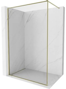 Mexen Kioto-XF ścianka prysznicowa Walk-in z ramką 70 x 202 cm, transparent 10 mm, złota - 800-070-104-50-00-X