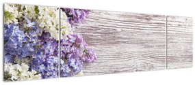 Obraz bzu na drewnie (170x50 cm)