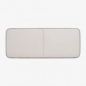 Romeo 180cm Zagłówek Z Szenili Tkaniny Szenil Off-white & 160 Cm - Sklum