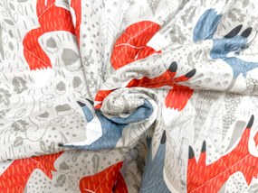 Narzuta na łóżko FOXIVA szara, 100% bawełna Rozmiar: 170 x 210 cm