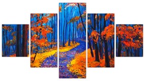 Obraz jesiennego lasu (125x70 cm)
