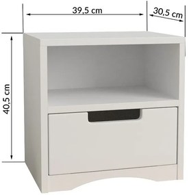 Szafka nocna dla dziecka Rubens 5X - biała