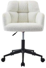 Krzesło biurowe - Bukla - Biały i czarny - Regulowana wysokość - PEGA Pascala Morabito