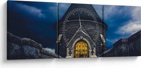 Obraz - Przed burzą (z zegarem) (90x30 cm)