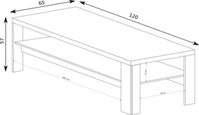 Ława YASUO 120 cm Stolik Kawowy do Salonu