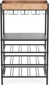 Czarna metalowa szafka na wino liczba butelek 15, 48,5x84,5x34 cm Isaac – Yes Everyday