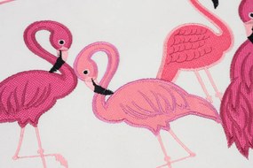 Poszewka dekoracyjna na poduszkę PINK FEATHERS 30x45 cm, biała