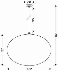 Nowoczesna lampa wisząca z białym abażurem 52 cm - D198-Emesso